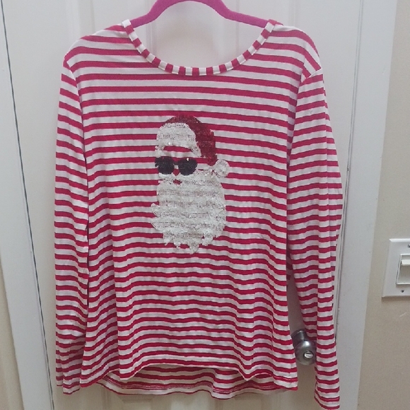 sophia jayne Tops - Red and White Striped Long Sleeve Tee